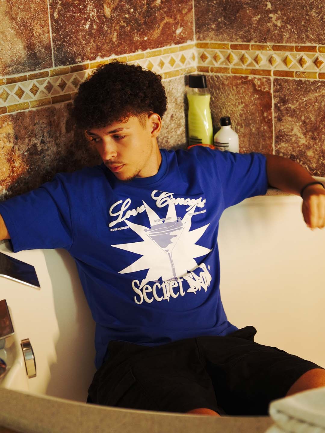 A SIP OF LOVE T-SHIRT – BLUE & WHITE