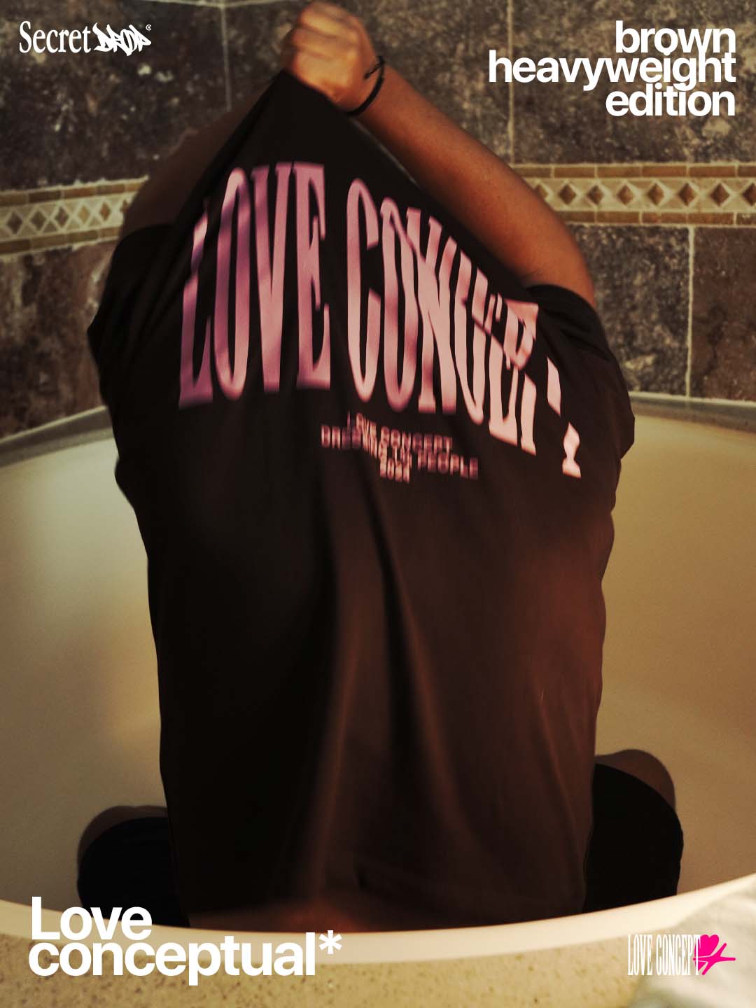 LOVE CONCEPTUAL T-SHIRT HEAVYWEIGHT EDITION (BROWN)