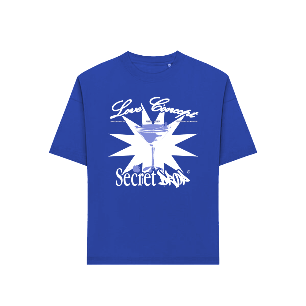 A SIP OF LOVE T-SHIRT – BLUE & WHITE